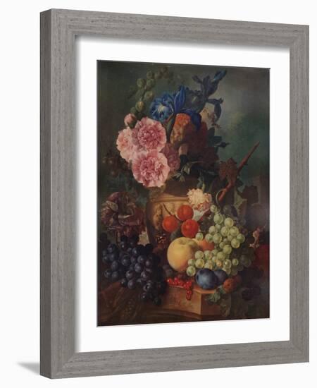 'Ornamental Vase of Flowers and Fruit', c1798, (1938)-Jan van Os-Framed Giclee Print