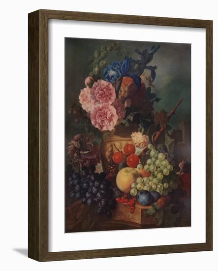 'Ornamental Vase of Flowers and Fruit', c1798, (1938)-Jan van Os-Framed Giclee Print