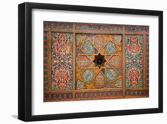 ornaments Khiva Uzbekistan-null-Framed Art Print