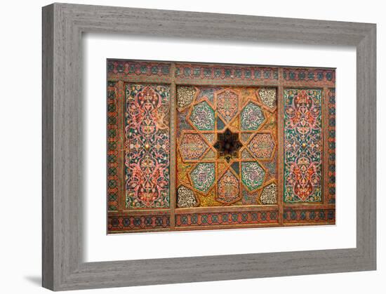 ornaments Khiva Uzbekistan-null-Framed Art Print