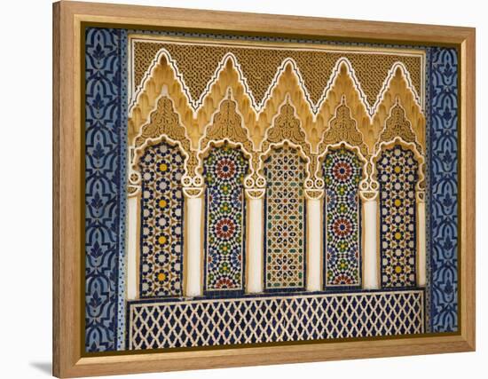 Ornate Architectural Detail Above the Entrance to the Royal Palace, Fez, Morocco, North Africa-John Woodworth-Framed Premier Image Canvas