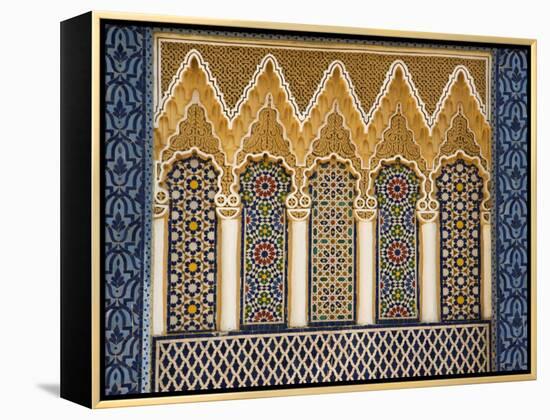 Ornate Architectural Detail Above the Entrance to the Royal Palace, Fez, Morocco, North Africa-John Woodworth-Framed Premier Image Canvas