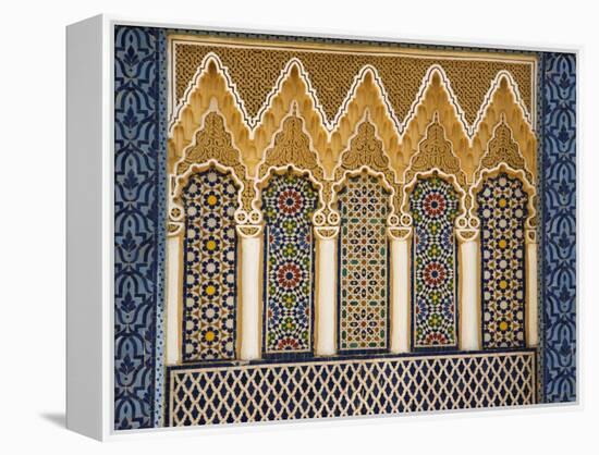 Ornate Architectural Detail Above the Entrance to the Royal Palace, Fez, Morocco, North Africa-John Woodworth-Framed Premier Image Canvas