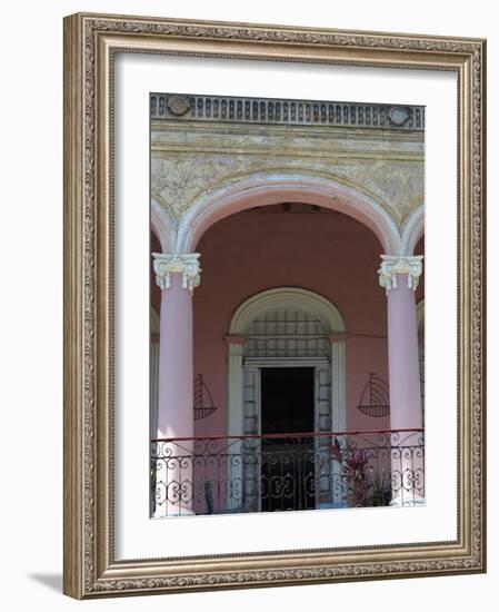 Ornate Balcony of Old House Along Paseo Del Prado, Old Havana, Cuba, West Indies, Central America-John Harden-Framed Photographic Print