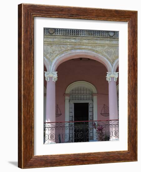 Ornate Balcony of Old House Along Paseo Del Prado, Old Havana, Cuba, West Indies, Central America-John Harden-Framed Photographic Print