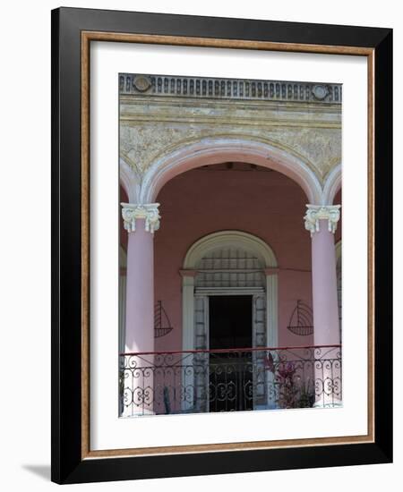 Ornate Balcony of Old House Along Paseo Del Prado, Old Havana, Cuba, West Indies, Central America-John Harden-Framed Photographic Print