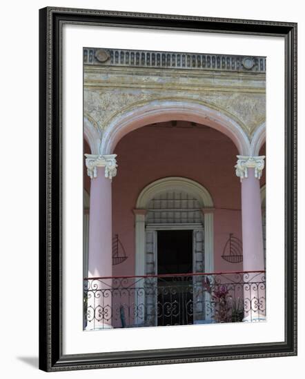 Ornate Balcony of Old House Along Paseo Del Prado, Old Havana, Cuba, West Indies, Central America-John Harden-Framed Photographic Print