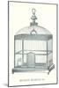 Ornate Black Bird Cage C-null-Mounted Art Print