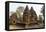 Ornate Carvings in Red Sandstone at Banteay Srei Temple in Angkor, Siem Reap, Cambodia-Michael Nolan-Framed Premier Image Canvas