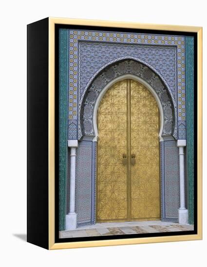 Ornate Doorway, the Royal Palace, Fez, Morocco, North Africa, Africa-R H Productions-Framed Premier Image Canvas