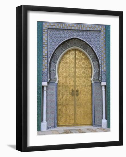 Ornate Doorway, the Royal Palace, Fez, Morocco, North Africa, Africa-R H Productions-Framed Photographic Print