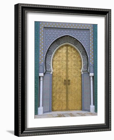 Ornate Doorway, the Royal Palace, Fez, Morocco, North Africa, Africa-R H Productions-Framed Photographic Print