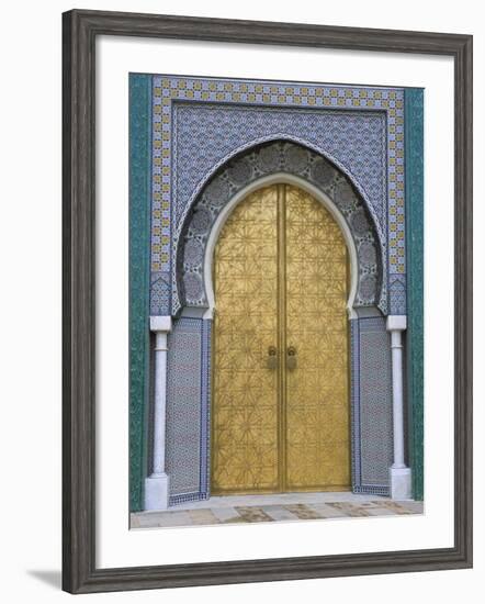 Ornate Doorway, the Royal Palace, Fez, Morocco, North Africa, Africa-R H Productions-Framed Photographic Print