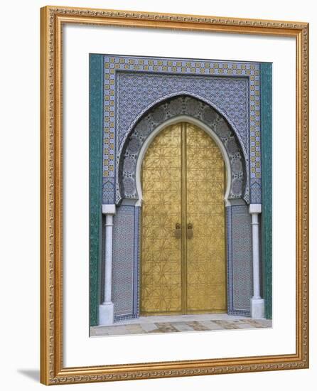 Ornate Doorway, the Royal Palace, Fez, Morocco, North Africa, Africa-R H Productions-Framed Photographic Print