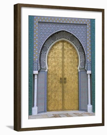 Ornate Doorway, the Royal Palace, Fez, Morocco, North Africa, Africa-R H Productions-Framed Photographic Print