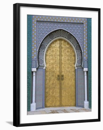 Ornate Doorway, the Royal Palace, Fez, Morocco, North Africa, Africa-R H Productions-Framed Photographic Print