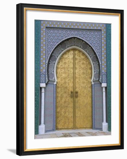 Ornate Doorway, the Royal Palace, Fez, Morocco, North Africa, Africa-R H Productions-Framed Photographic Print