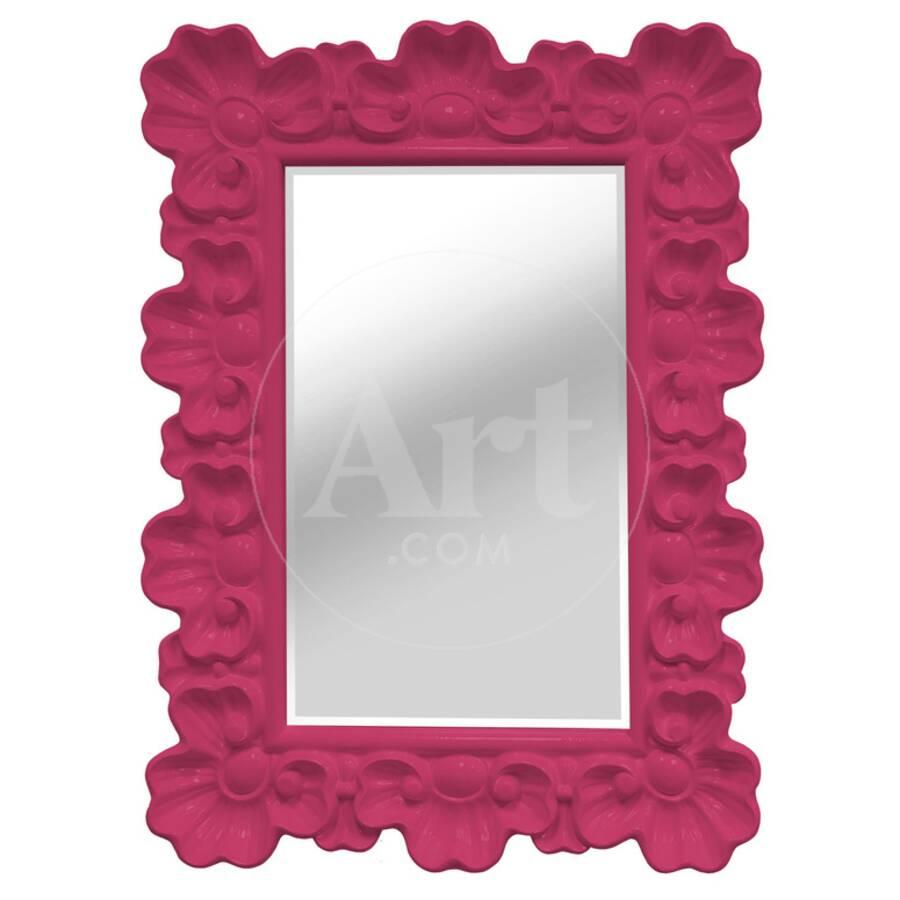 Ornate Elegance Wall Mirror Hot Pink By Art Com