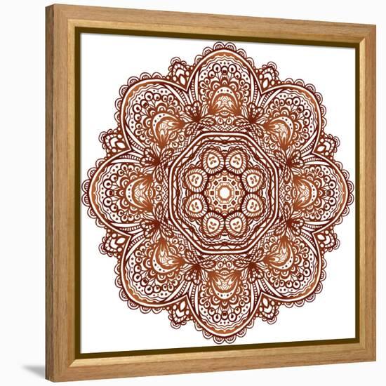 Ornate Ethnic Henna Colors Mandala-art_of_sun-Framed Stretched Canvas