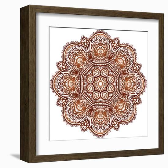 Ornate Ethnic Henna Colors Mandala-art_of_sun-Framed Art Print