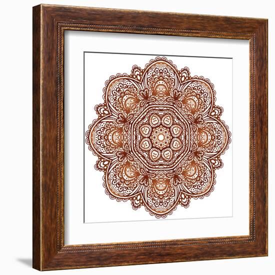 Ornate Ethnic Henna Colors Mandala-art_of_sun-Framed Art Print