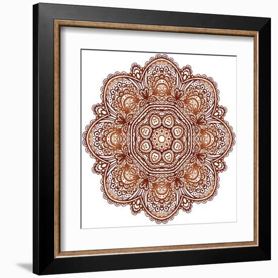 Ornate Ethnic Henna Colors Mandala-art_of_sun-Framed Art Print