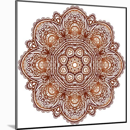 Ornate Ethnic Henna Colors Mandala-art_of_sun-Mounted Art Print
