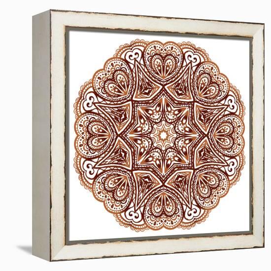 Ornate Ethnic Henna Colors Mandala-art_of_sun-Framed Stretched Canvas