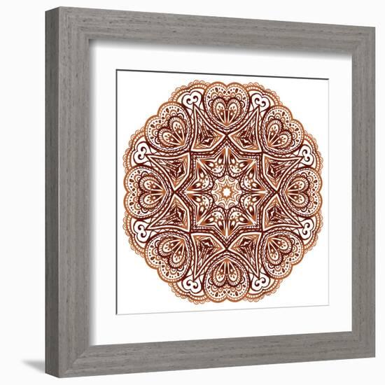 Ornate Ethnic Henna Colors Mandala-art_of_sun-Framed Art Print
