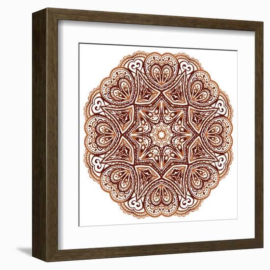 Ornate Ethnic Henna Colors Mandala-art_of_sun-Framed Art Print