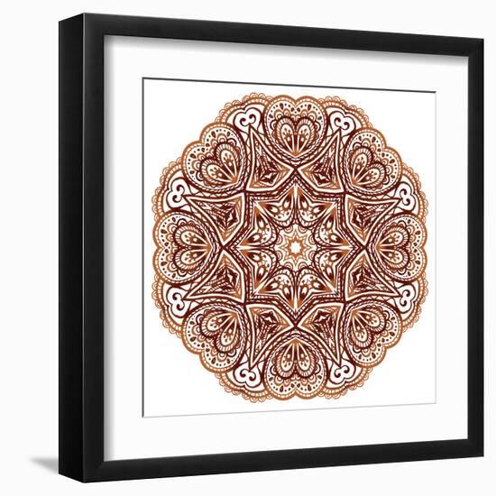 Ornate Ethnic Henna Colors Mandala-art_of_sun-Framed Art Print