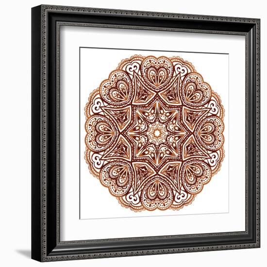 Ornate Ethnic Henna Colors Mandala-art_of_sun-Framed Art Print