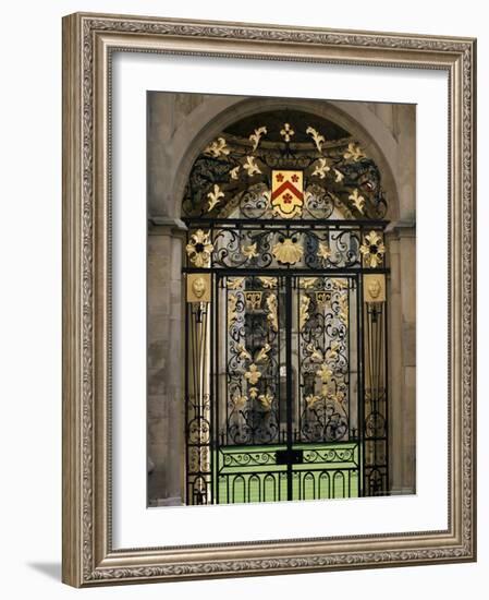 Ornate Gilt Gate of All Souls' College, Oxford, Oxfordshire, England, United Kingdom-Ruth Tomlinson-Framed Photographic Print