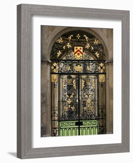 Ornate Gilt Gate of All Souls' College, Oxford, Oxfordshire, England, United Kingdom-Ruth Tomlinson-Framed Photographic Print