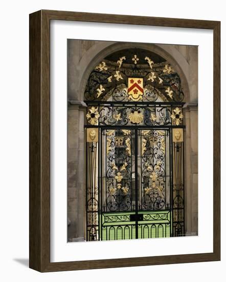 Ornate Gilt Gate of All Souls' College, Oxford, Oxfordshire, England, United Kingdom-Ruth Tomlinson-Framed Photographic Print