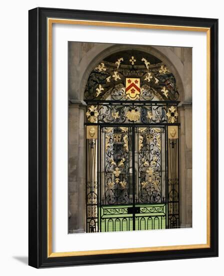 Ornate Gilt Gate of All Souls' College, Oxford, Oxfordshire, England, United Kingdom-Ruth Tomlinson-Framed Photographic Print