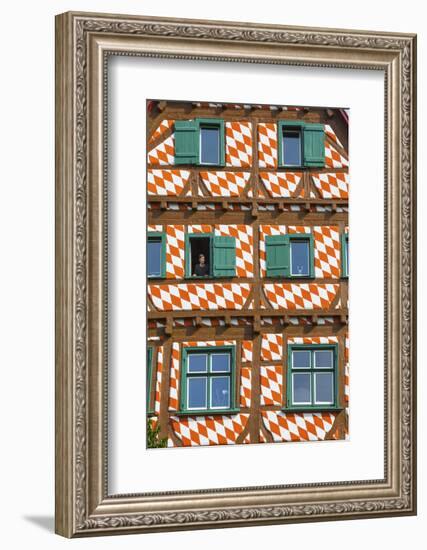 Ornate Half Timbered House in Ulm's Fishermen and Tanners' District, Ulm, Baden-Wurttemberg-Doug Pearson-Framed Photographic Print