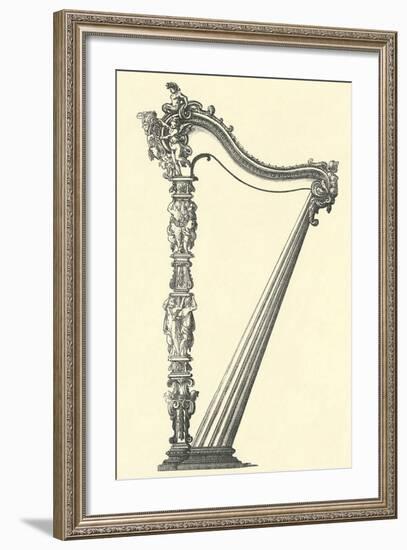 Ornate Harp Frame-null-Framed Art Print