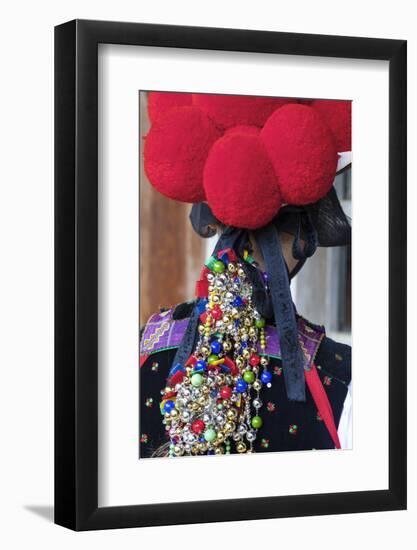 Ornate Headress of Young Women in Tradtional Protestant Folk Costume-Doug Pearson-Framed Photographic Print