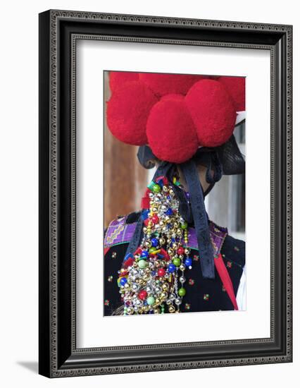 Ornate Headress of Young Women in Tradtional Protestant Folk Costume-Doug Pearson-Framed Photographic Print