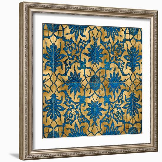 Ornate In Gold and Blue-Ellie Roberts-Framed Art Print