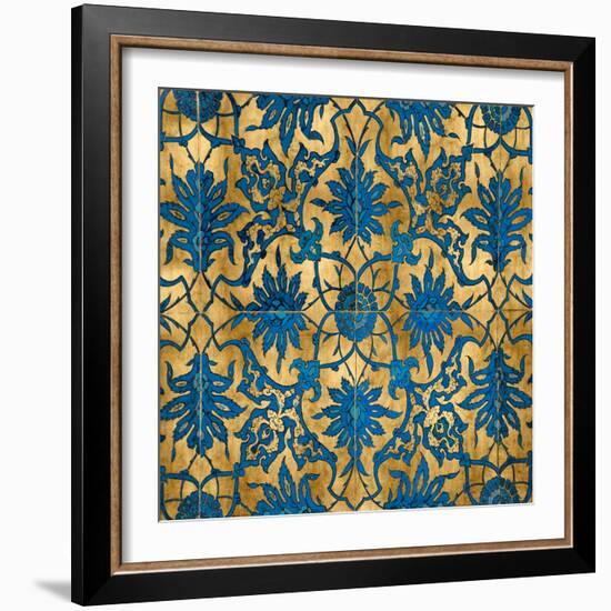 Ornate In Gold and Blue-Ellie Roberts-Framed Art Print