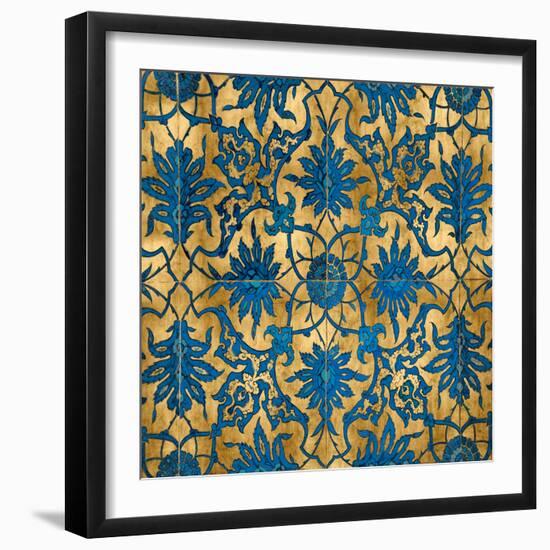 Ornate In Gold and Blue-Ellie Roberts-Framed Art Print