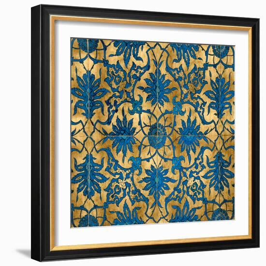 Ornate In Gold and Blue-Ellie Roberts-Framed Art Print