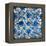 Ornate In Silver and Blue-Ellie Roberts-Framed Stretched Canvas