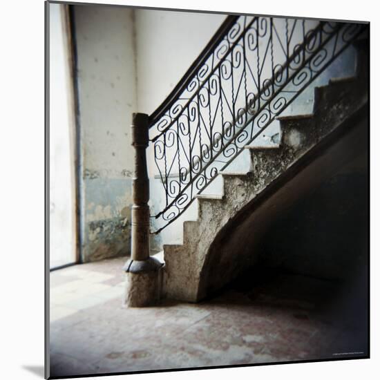 Ornate Ironwork on Stairs, Cienfuegos, Cuba, West Indies, Central America-Lee Frost-Mounted Photographic Print