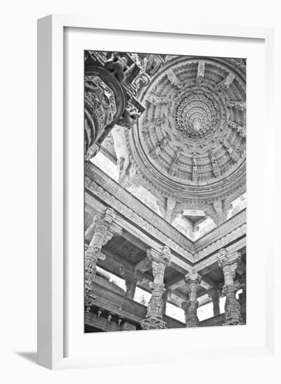 Ornate Marble Columns Of The Famous Jain Temple Ranakpur Located In Rural Rajasthan, India-Erik Kruthoff-Framed Photographic Print