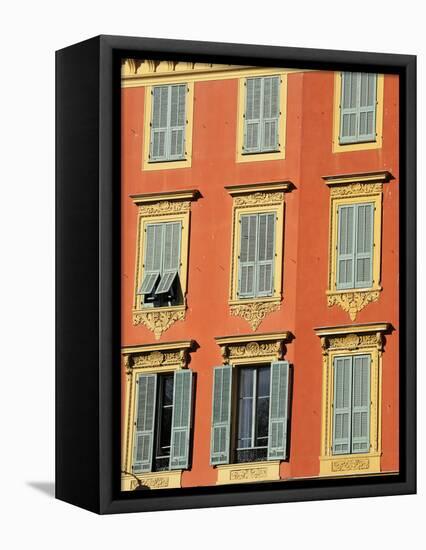 Ornate Shuttered Windows, Port Lympia in the Quartier Du Port, Nice, Alpes Maritimes, Provence, Cot-Peter Richardson-Framed Premier Image Canvas