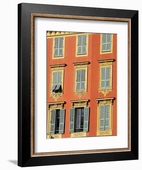 Ornate Shuttered Windows, Port Lympia in the Quartier Du Port, Nice, Alpes Maritimes, Provence, Cot-Peter Richardson-Framed Photographic Print