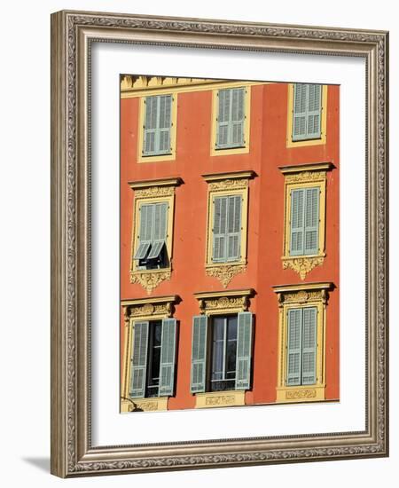 Ornate Shuttered Windows, Port Lympia in the Quartier Du Port, Nice, Alpes Maritimes, Provence, Cot-Peter Richardson-Framed Photographic Print